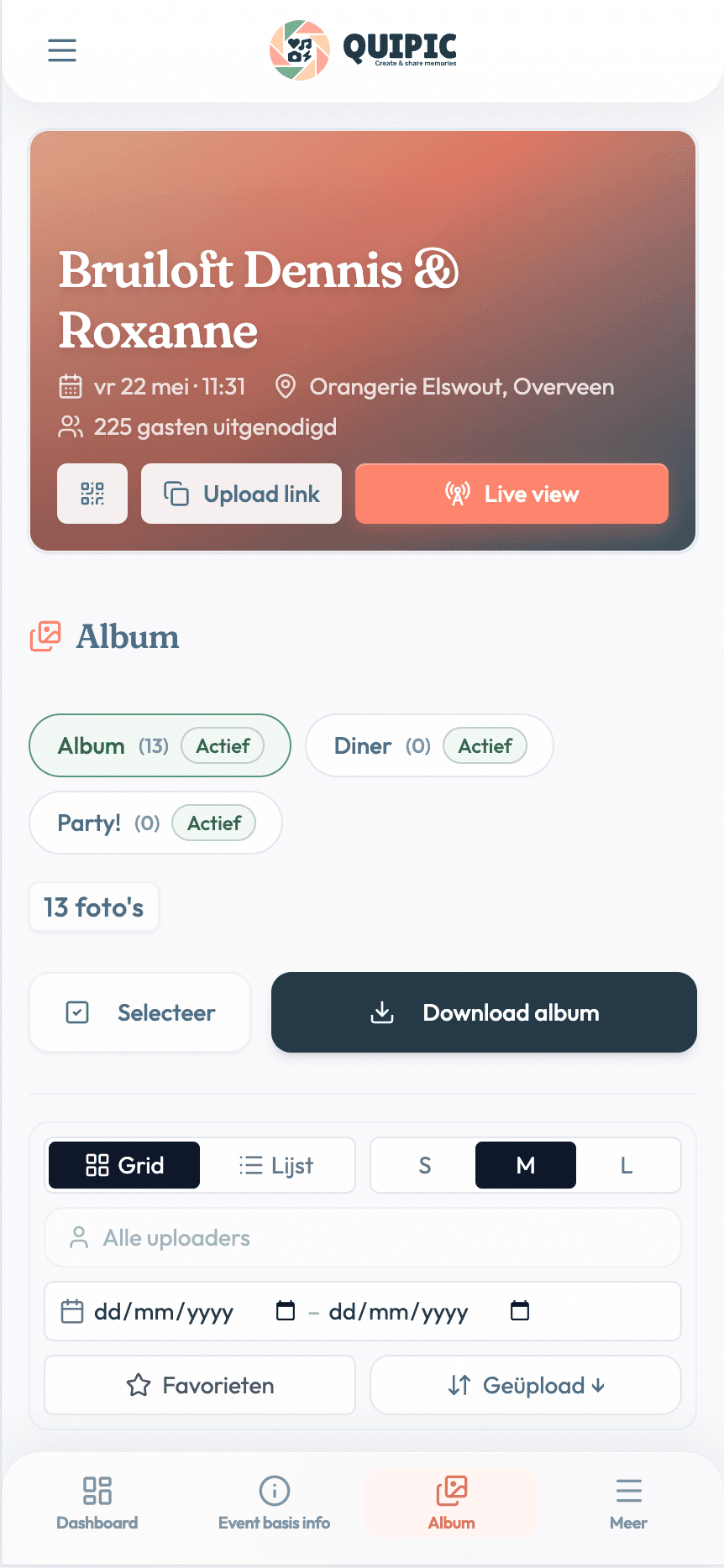 Meerdere albums & mediabeheer